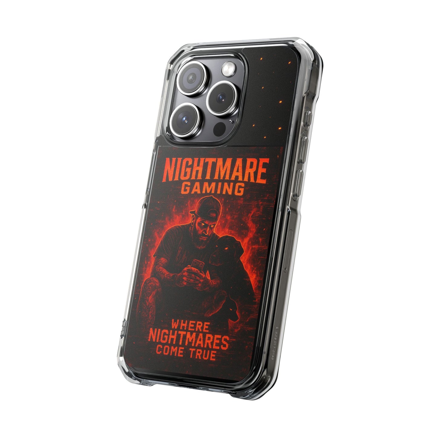 Gaming Phone Case, Nightmare Gaming Clear Impact Case, Stylish Gaming Accessories, Protective Case for Gamers, Unique Gift for Gamers