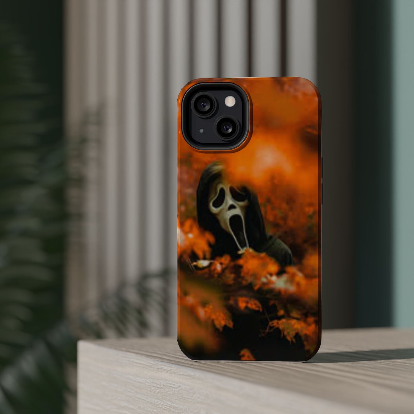 Unique Magnetic Phone Case, Halloween Gift, Horror Design, Protective Cover, Ghost Face Style, Fall Aesthetic