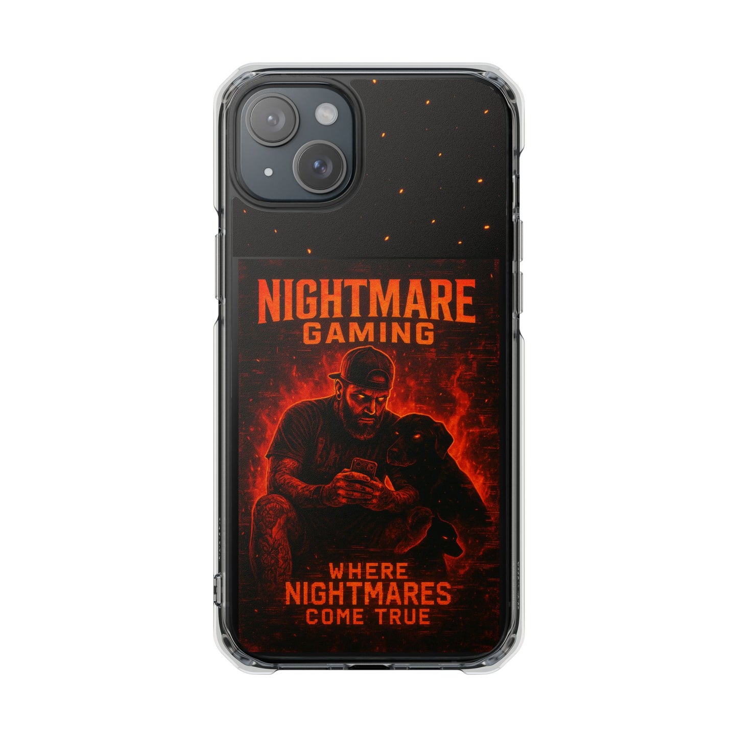 Gaming Phone Case, Nightmare Gaming Clear Impact Case, Stylish Gaming Accessories, Protective Case for Gamers, Unique Gift for Gamers