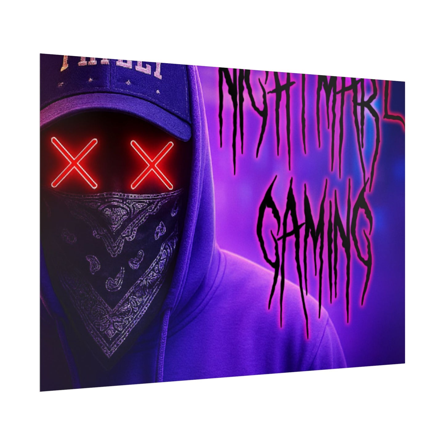 Nightmare Gaming Wall Art, Unique Gaming Decor, Perfect for Gamers, Cyberpunk Style Poster, Gift for E-sport Fans