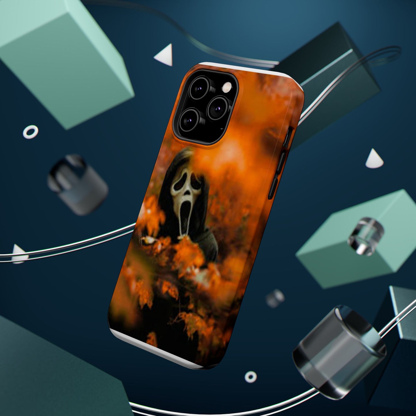 Unique Magnetic Phone Case, Halloween Gift, Horror Design, Protective Cover, Ghost Face Style, Fall Aesthetic