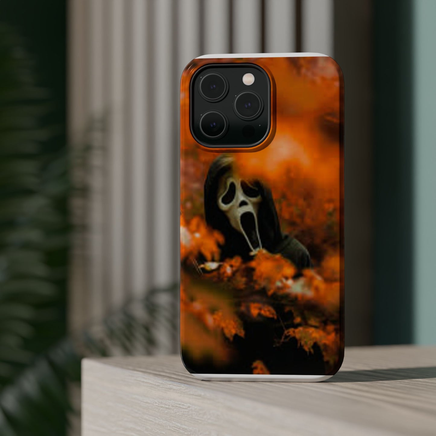 Unique Magnetic Phone Case, Halloween Gift, Horror Design, Protective Cover, Ghost Face Style, Fall Aesthetic