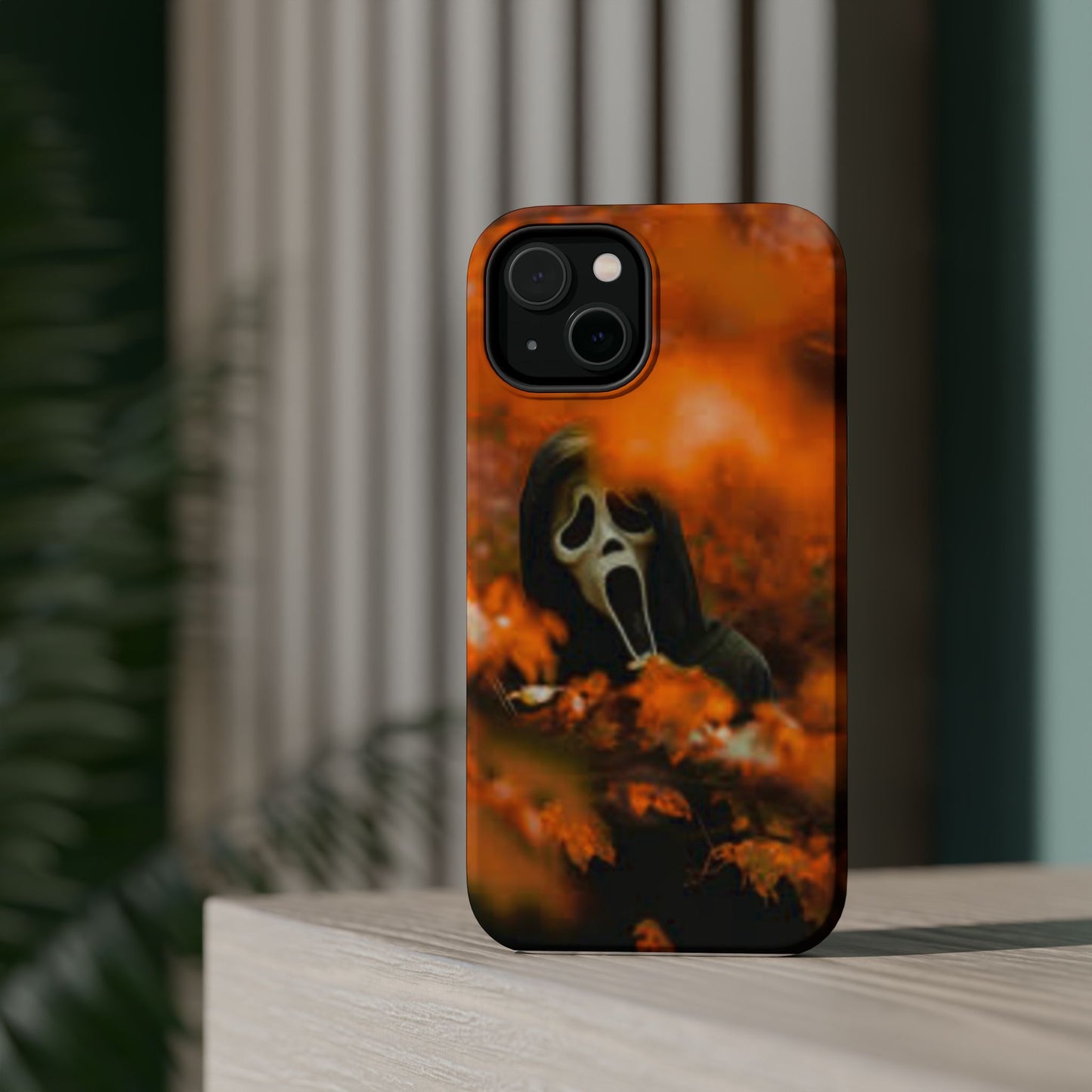 Unique Magnetic Phone Case, Halloween Gift, Horror Design, Protective Cover, Ghost Face Style, Fall Aesthetic