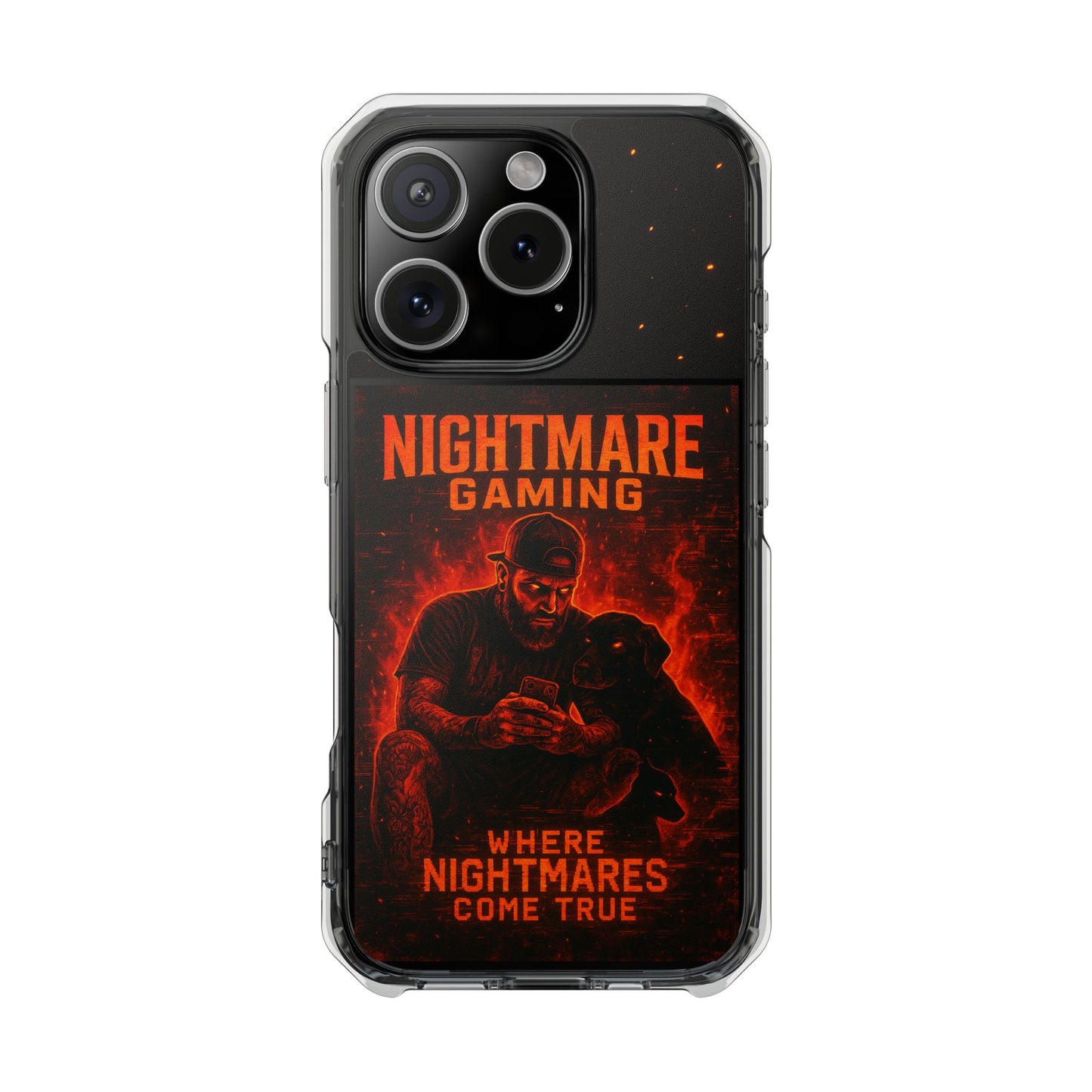 Gaming Phone Case, Nightmare Gaming Clear Impact Case, Stylish Gaming Accessories, Protective Case for Gamers, Unique Gift for Gamers