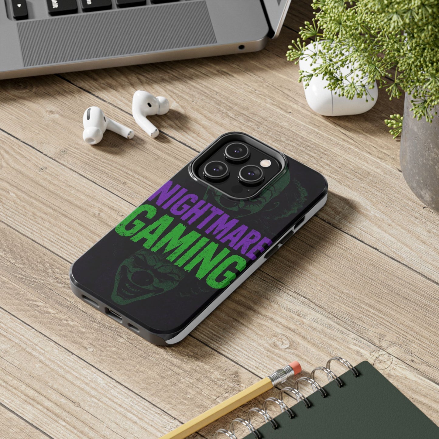 Nightmare Gaming Phone Cases, Tough Gaming Case, Halloween Phone Accessories, Geeky Gift, Horror Merchandise, Clown Design Cases