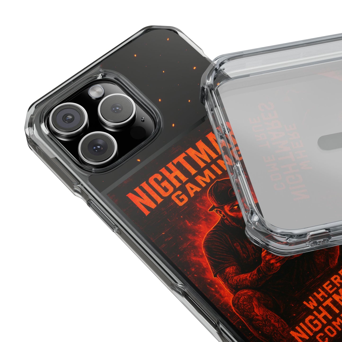 Gaming Phone Case, Nightmare Gaming Clear Impact Case, Stylish Gaming Accessories, Protective Case for Gamers, Unique Gift for Gamers
