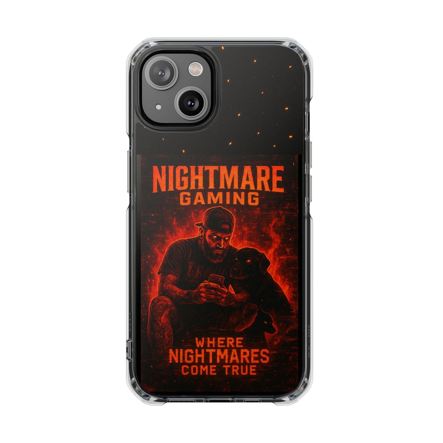 Gaming Phone Case, Nightmare Gaming Clear Impact Case, Stylish Gaming Accessories, Protective Case for Gamers, Unique Gift for Gamers