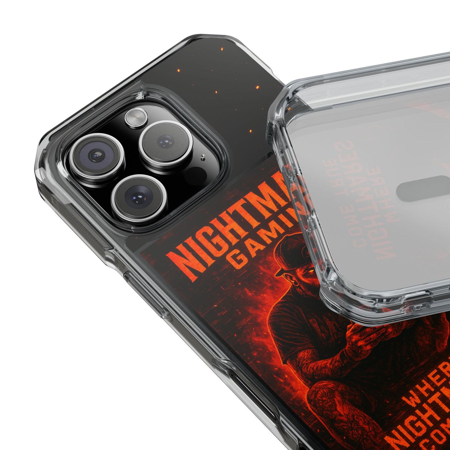 Gaming Phone Case, Nightmare Gaming Clear Impact Case, Stylish Gaming Accessories, Protective Case for Gamers, Unique Gift for Gamers