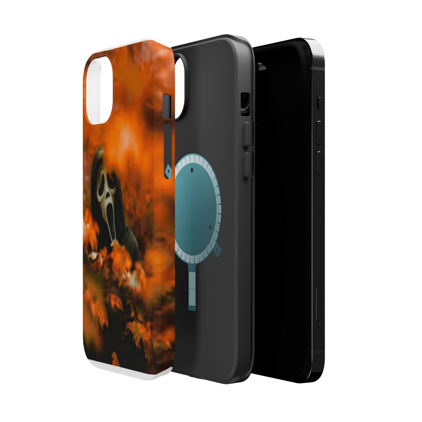 Unique Magnetic Phone Case, Halloween Gift, Horror Design, Protective Cover, Ghost Face Style, Fall Aesthetic