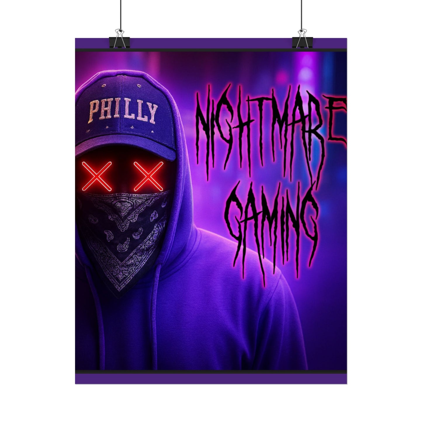 Nightmare Gaming Wall Art, Unique Gaming Decor, Perfect for Gamers, Cyberpunk Style Poster, Gift for E-sport Fans