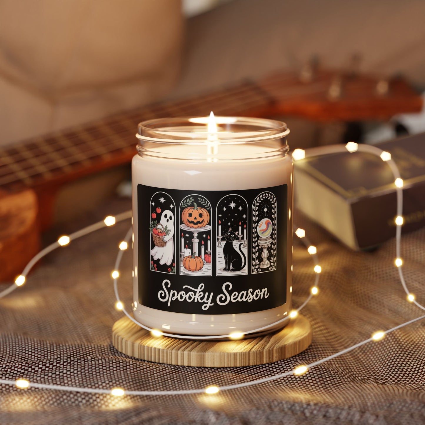 Halloween Scented Candle, Spooky Season Aromatherapy, Home Decor, Fall Gift, Soy Wax Candle, Cozy Atmosphere