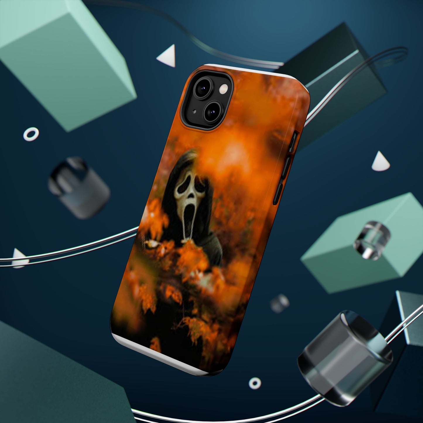 Unique Magnetic Phone Case, Halloween Gift, Horror Design, Protective Cover, Ghost Face Style, Fall Aesthetic