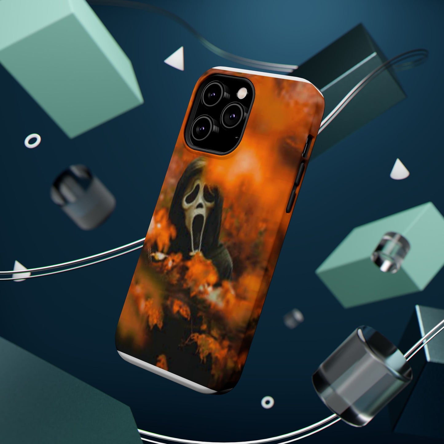 Unique Magnetic Phone Case, Halloween Gift, Horror Design, Protective Cover, Ghost Face Style, Fall Aesthetic