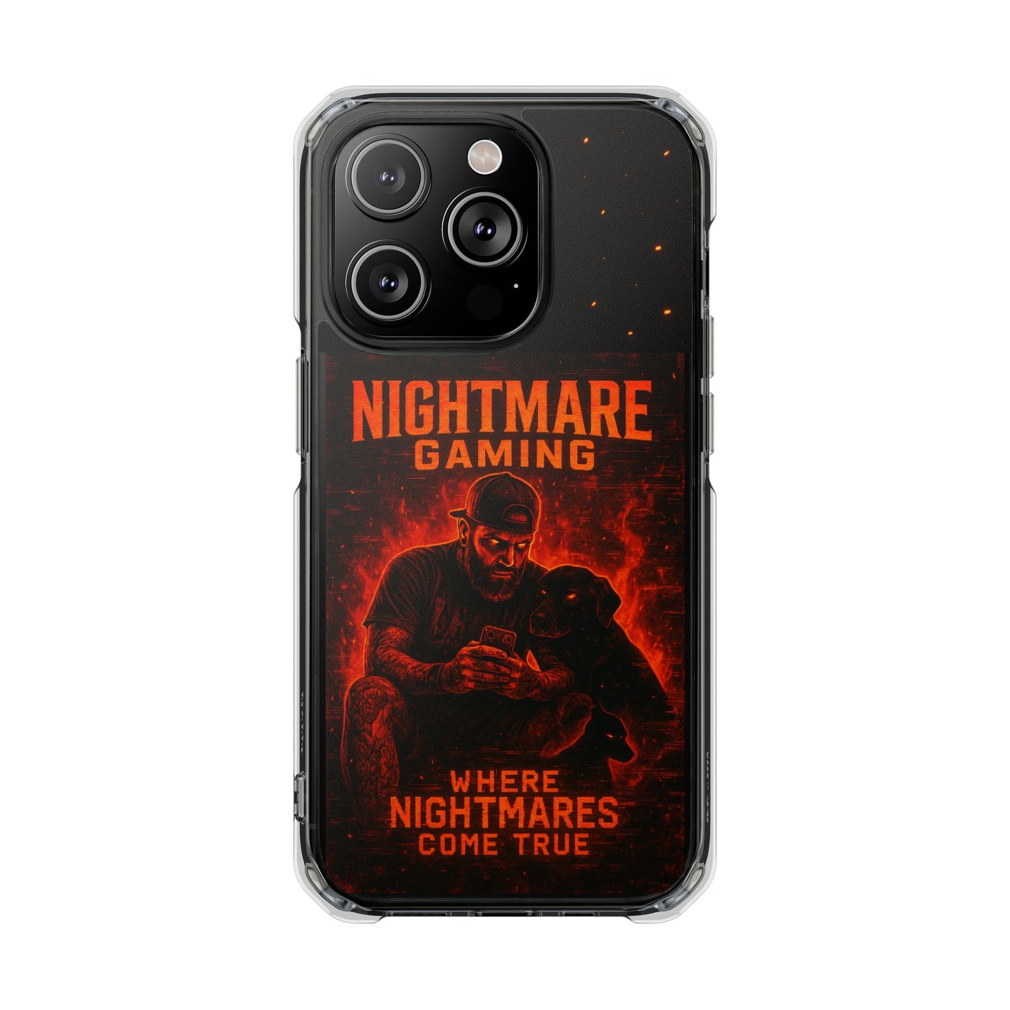 Gaming Phone Case, Nightmare Gaming Clear Impact Case, Stylish Gaming Accessories, Protective Case for Gamers, Unique Gift for Gamers
