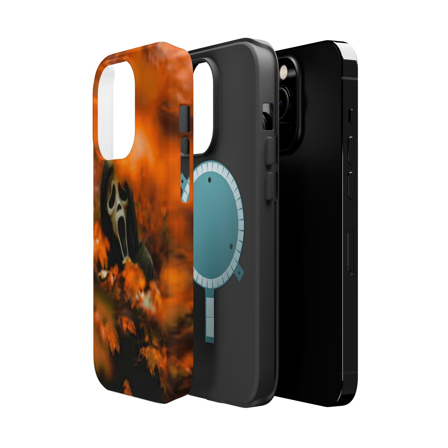 Unique Magnetic Phone Case, Halloween Gift, Horror Design, Protective Cover, Ghost Face Style, Fall Aesthetic