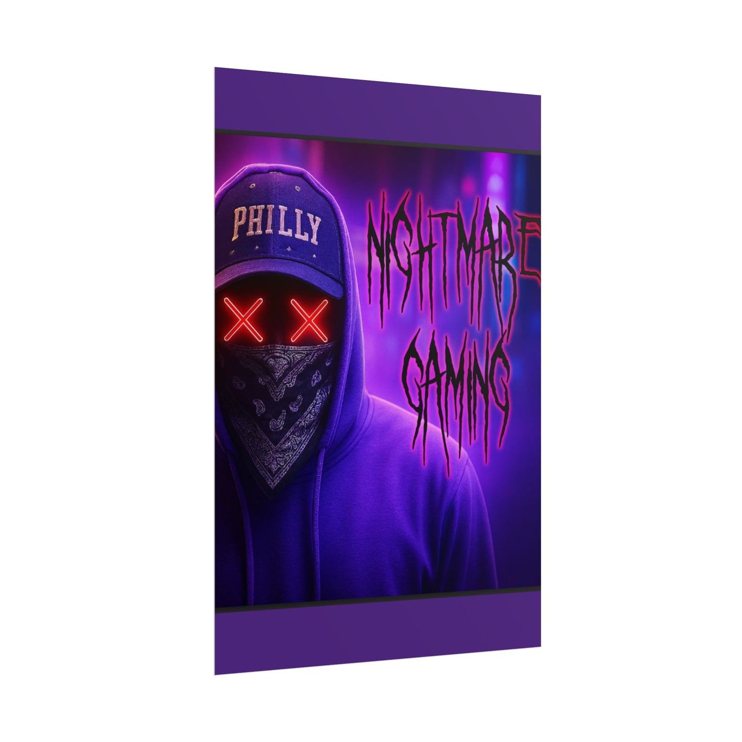 Nightmare Gaming Wall Art, Unique Gaming Decor, Perfect for Gamers, Cyberpunk Style Poster, Gift for E-sport Fans