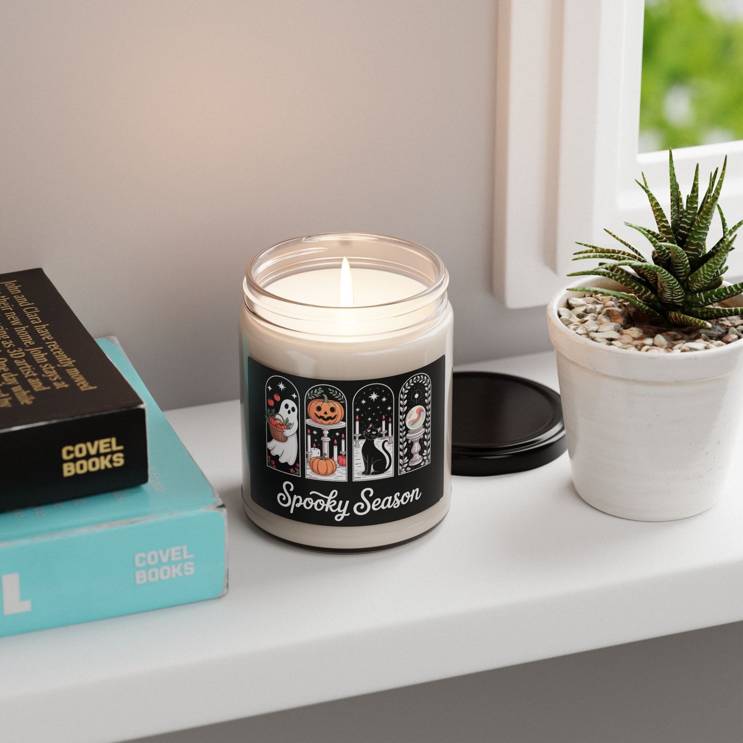 Halloween Scented Candle, Spooky Season Aromatherapy, Home Decor, Fall Gift, Soy Wax Candle, Cozy Atmosphere
