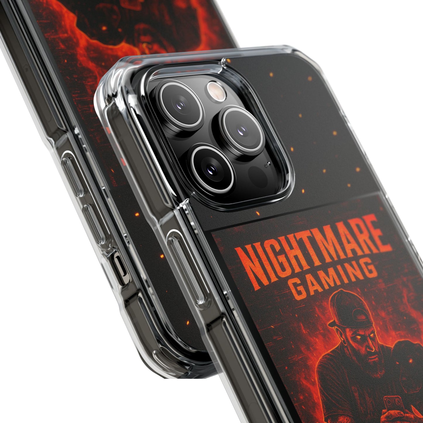 Gaming Phone Case, Nightmare Gaming Clear Impact Case, Stylish Gaming Accessories, Protective Case for Gamers, Unique Gift for Gamers