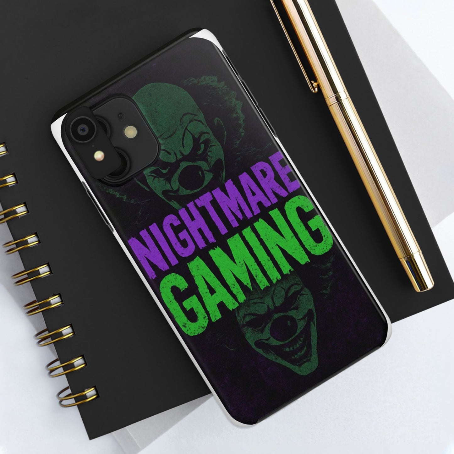 Nightmare Gaming Phone Cases, Tough Gaming Case, Halloween Phone Accessories, Geeky Gift, Horror Merchandise, Clown Design Cases