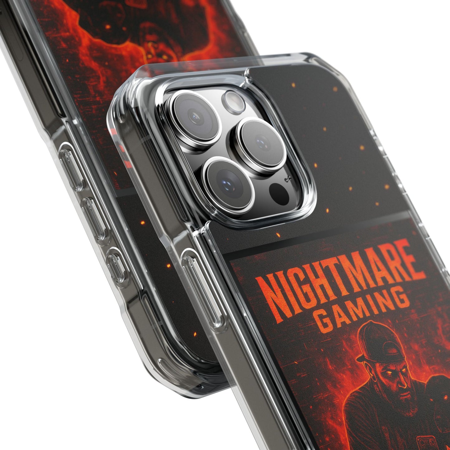 Gaming Phone Case, Nightmare Gaming Clear Impact Case, Stylish Gaming Accessories, Protective Case for Gamers, Unique Gift for Gamers
