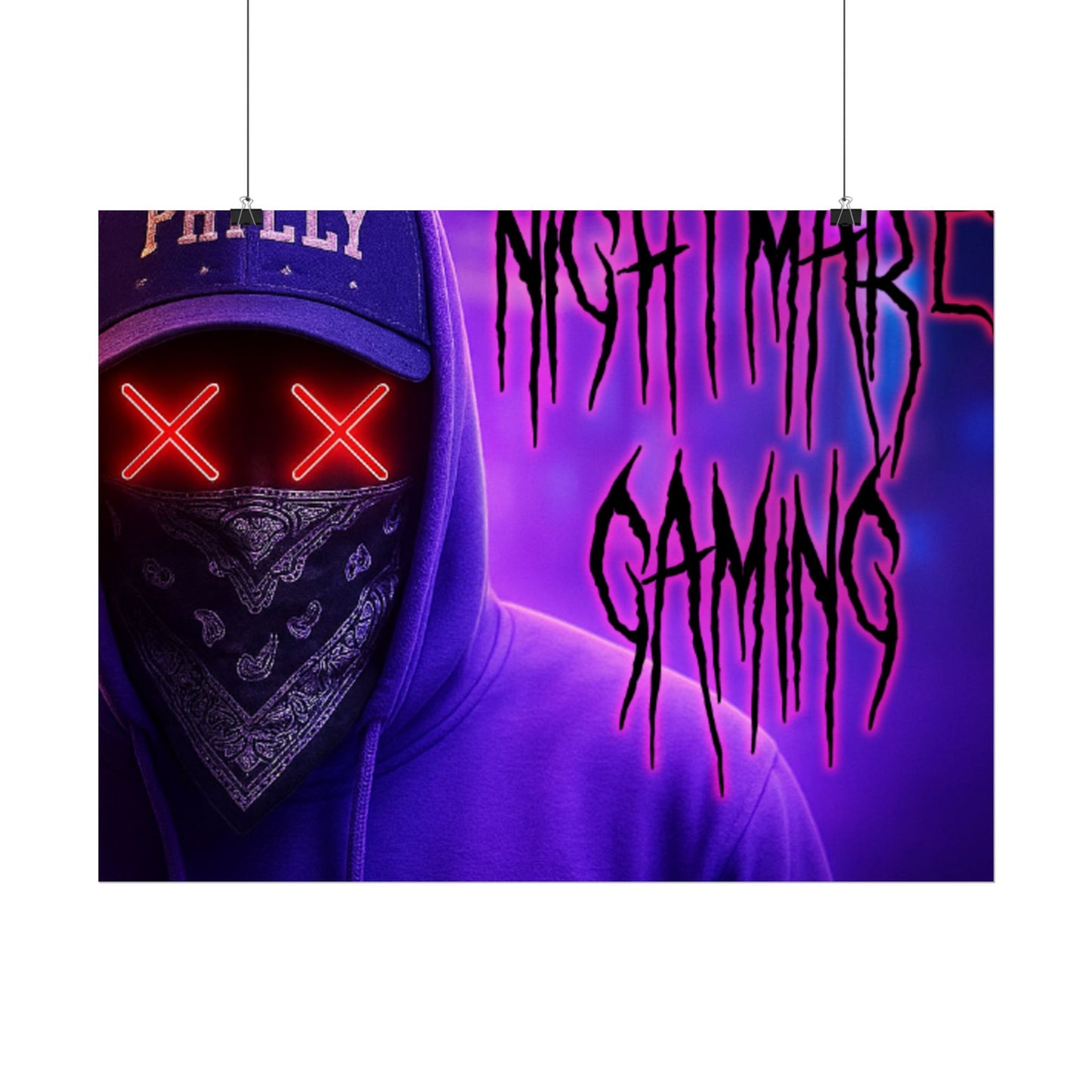 Nightmare Gaming Wall Art, Unique Gaming Decor, Perfect for Gamers, Cyberpunk Style Poster, Gift for E-sport Fans