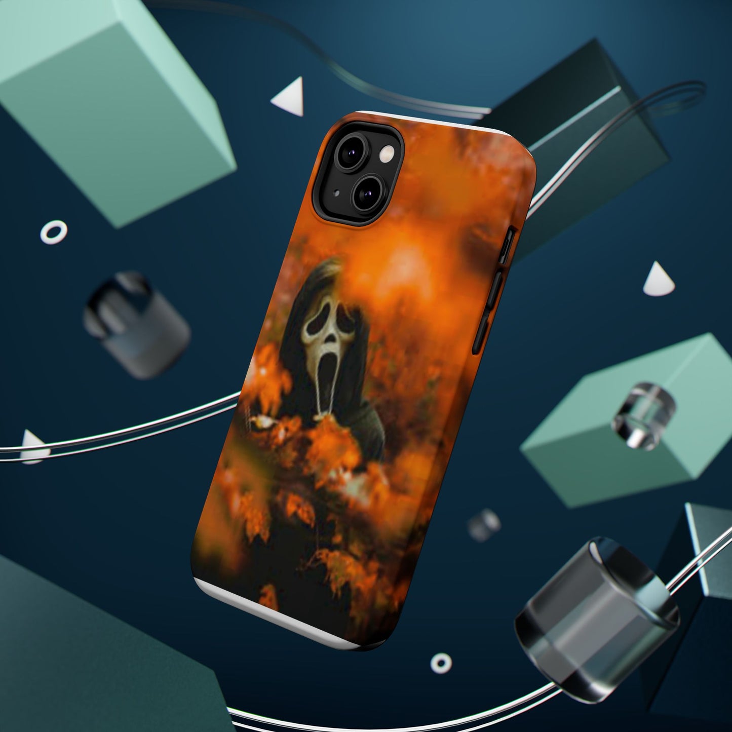 Unique Magnetic Phone Case, Halloween Gift, Horror Design, Protective Cover, Ghost Face Style, Fall Aesthetic