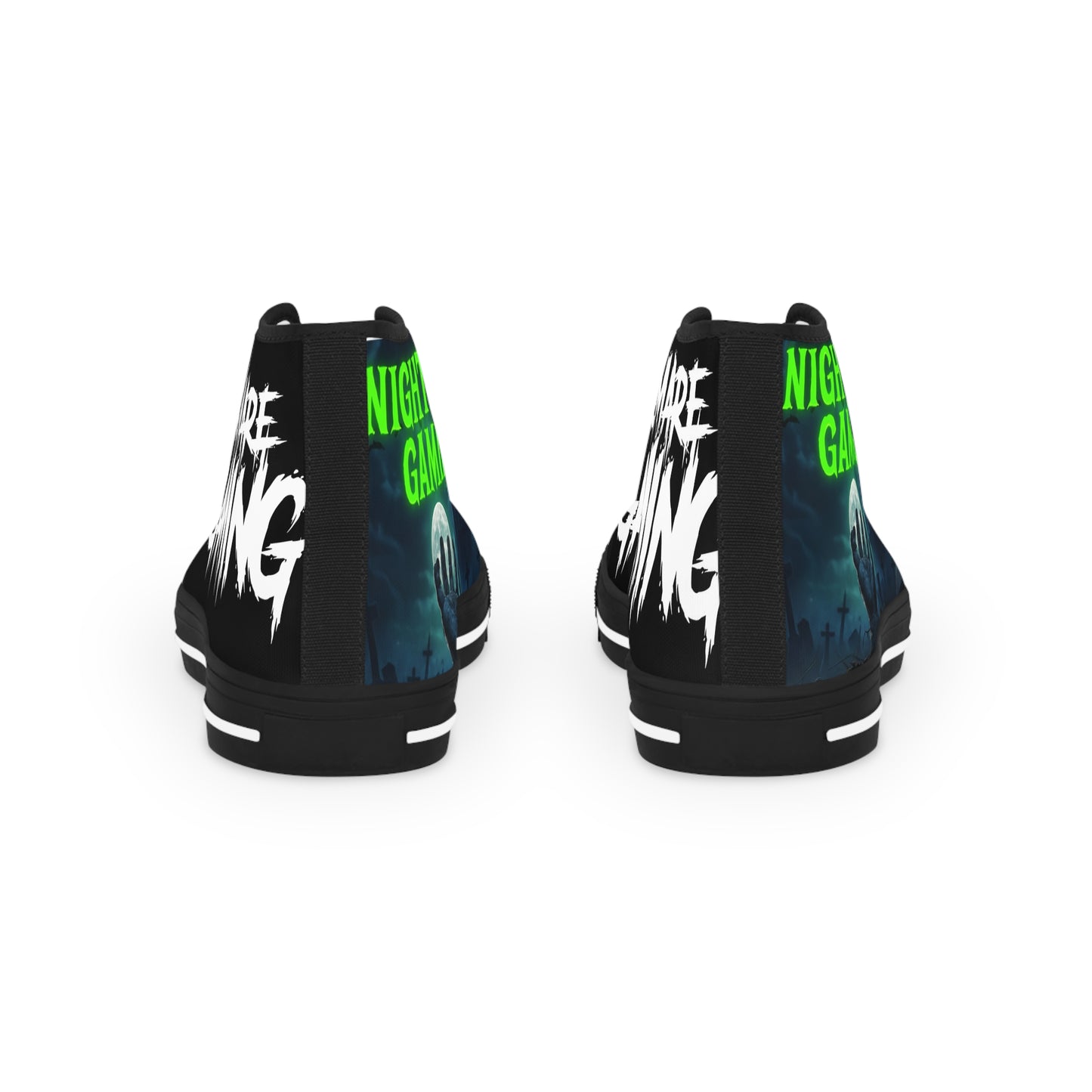Nightmare Gaming High Top Sneakers | Streetwear, Halloween, Gamer Gift, Unique Footwear, Casual Shoes