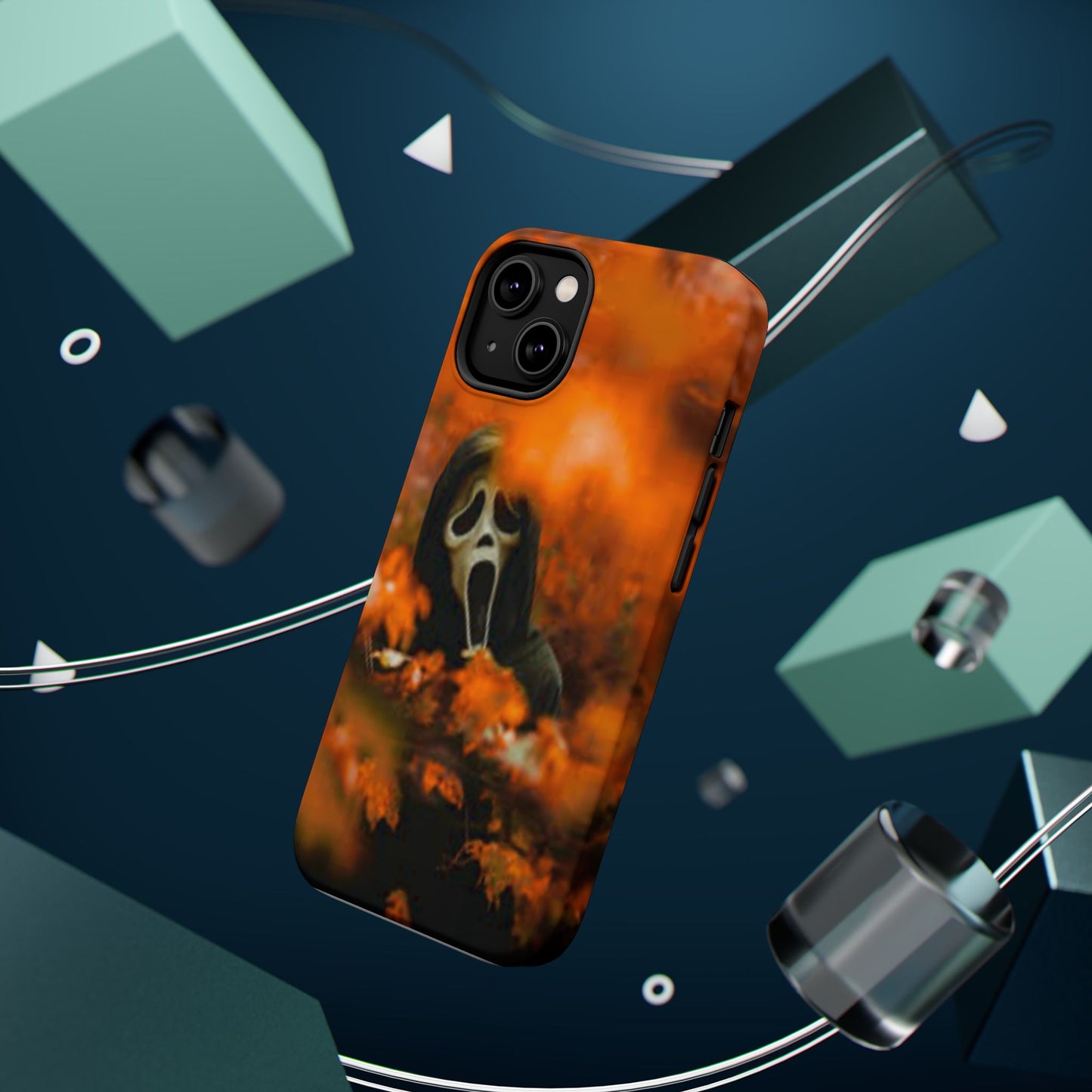 Unique Magnetic Phone Case, Halloween Gift, Horror Design, Protective Cover, Ghost Face Style, Fall Aesthetic