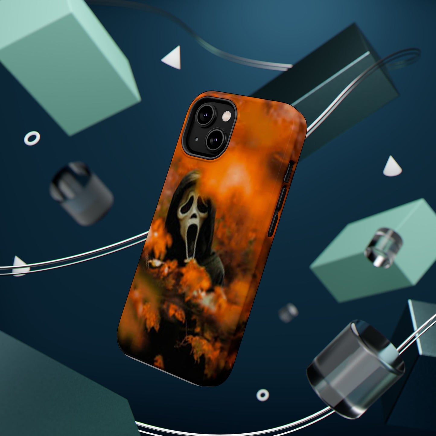 Unique Magnetic Phone Case, Halloween Gift, Horror Design, Protective Cover, Ghost Face Style, Fall Aesthetic