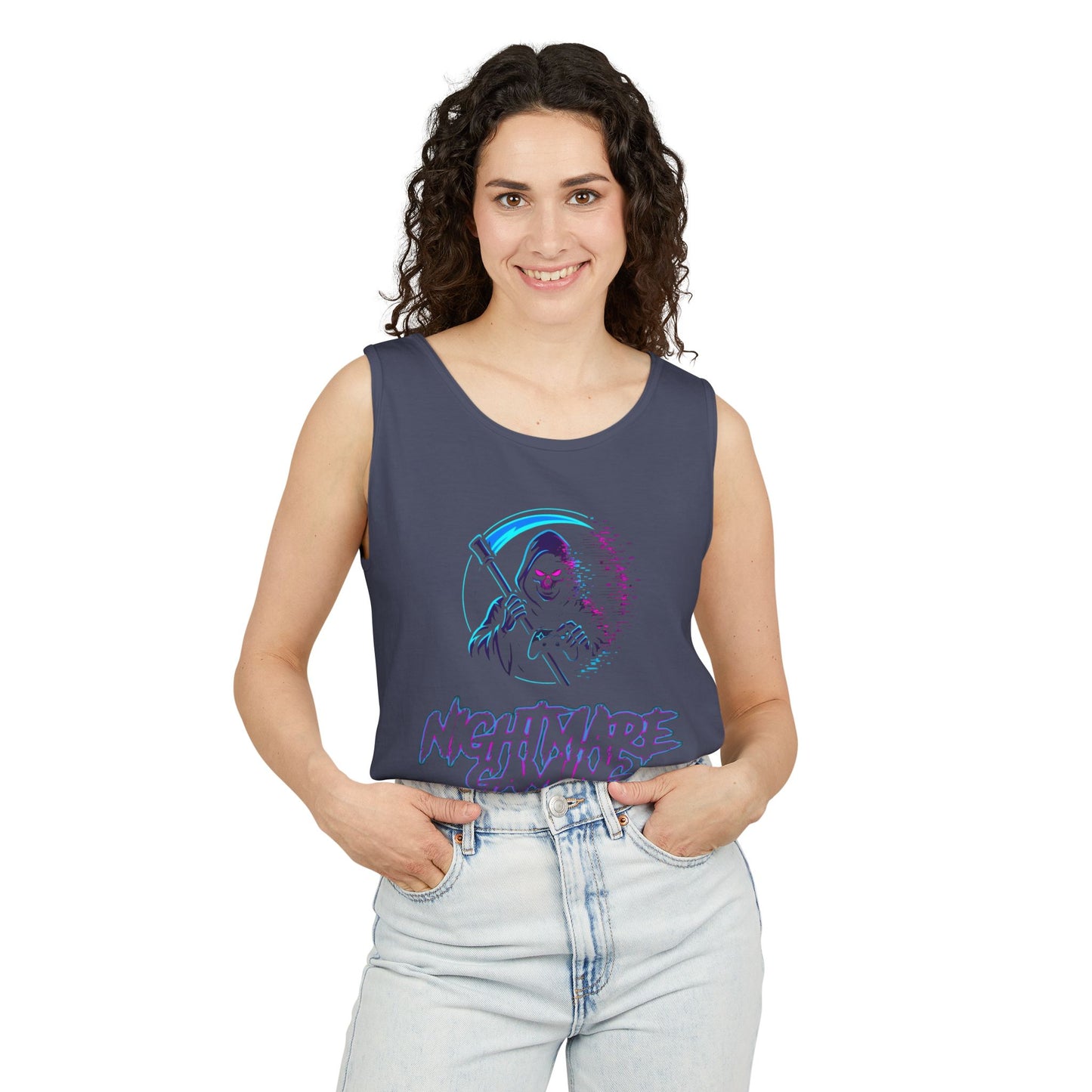 Nightmare Gaming Unisex Tank Top, Casual Wear, Gaming Apparel, Comfy Gym Top, Sleepwear, Summer Style, Unique Gift Idea
