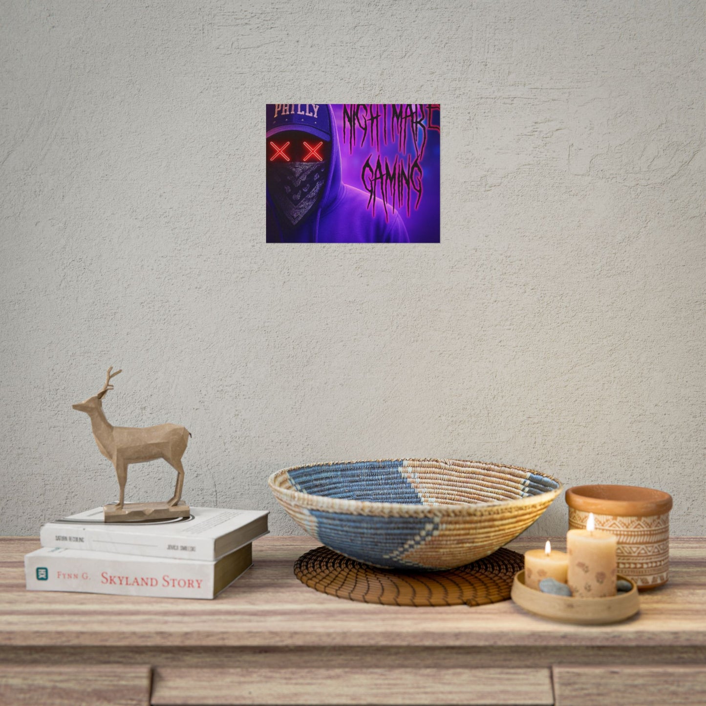 Nightmare Gaming Wall Art, Unique Gaming Decor, Perfect for Gamers, Cyberpunk Style Poster, Gift for E-sport Fans