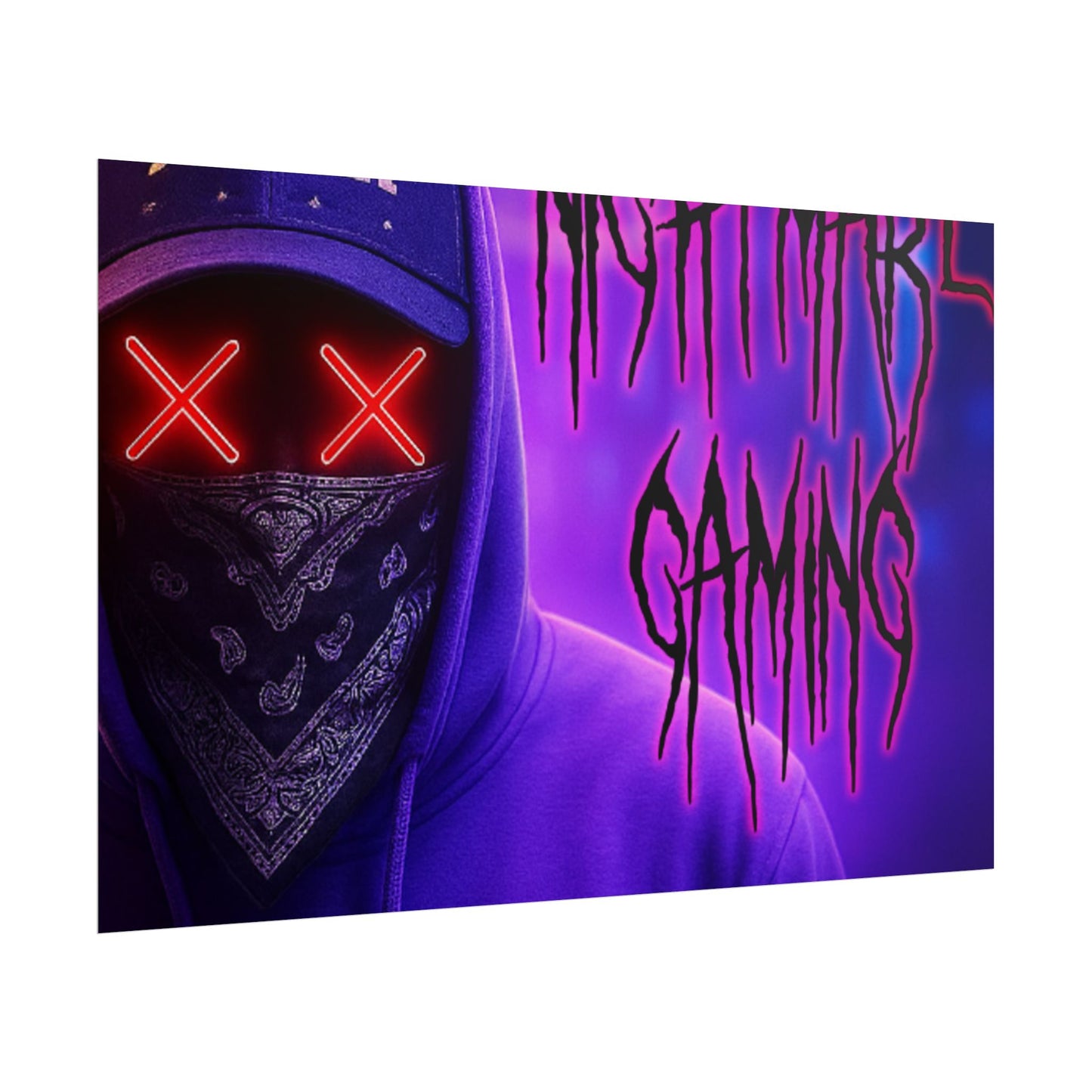 Nightmare Gaming Wall Art, Unique Gaming Decor, Perfect for Gamers, Cyberpunk Style Poster, Gift for E-sport Fans