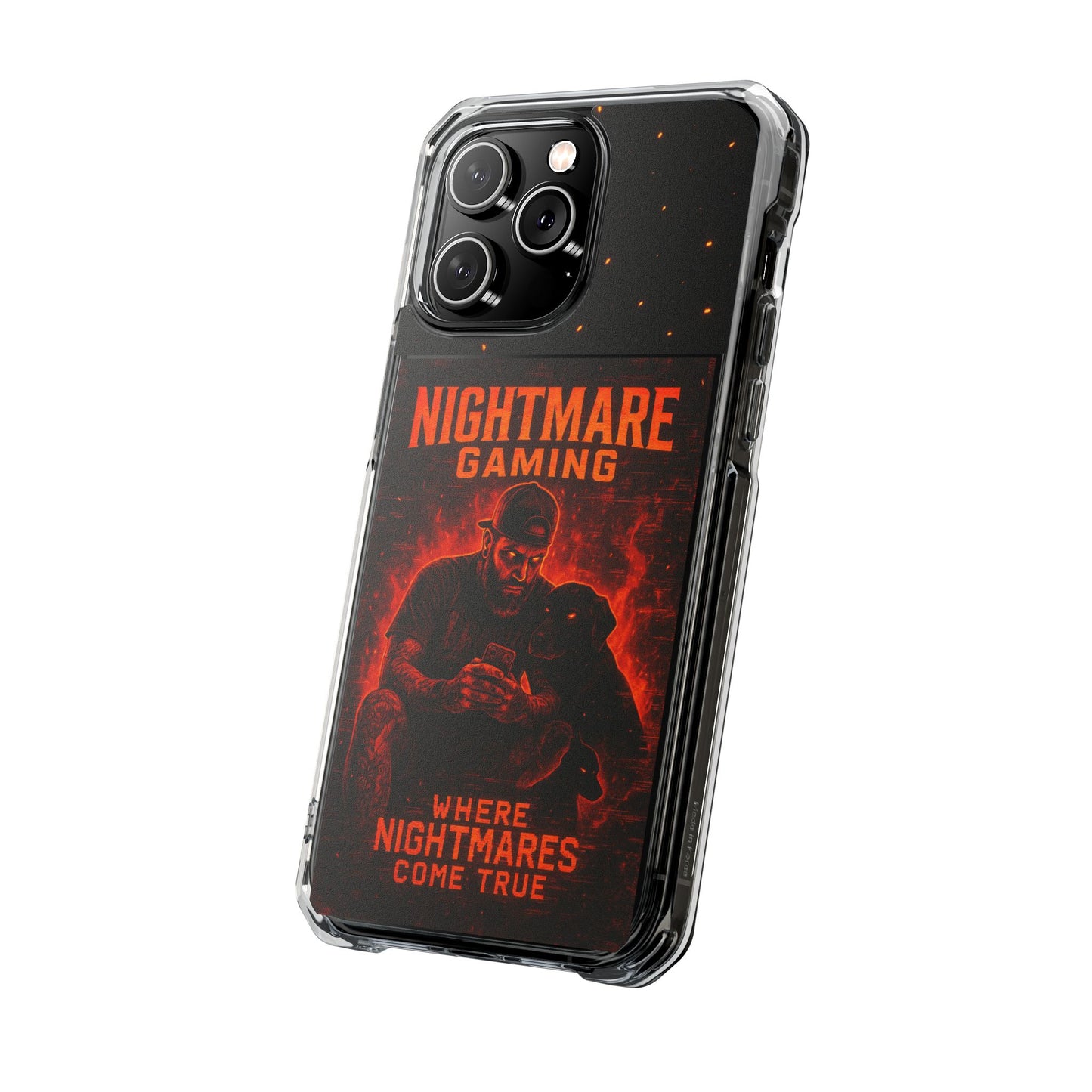 Gaming Phone Case, Nightmare Gaming Clear Impact Case, Stylish Gaming Accessories, Protective Case for Gamers, Unique Gift for Gamers