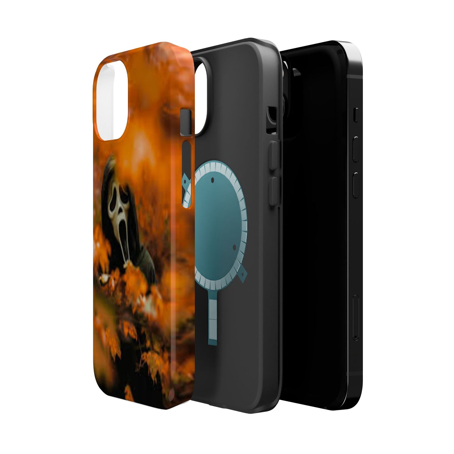 Unique Magnetic Phone Case, Halloween Gift, Horror Design, Protective Cover, Ghost Face Style, Fall Aesthetic