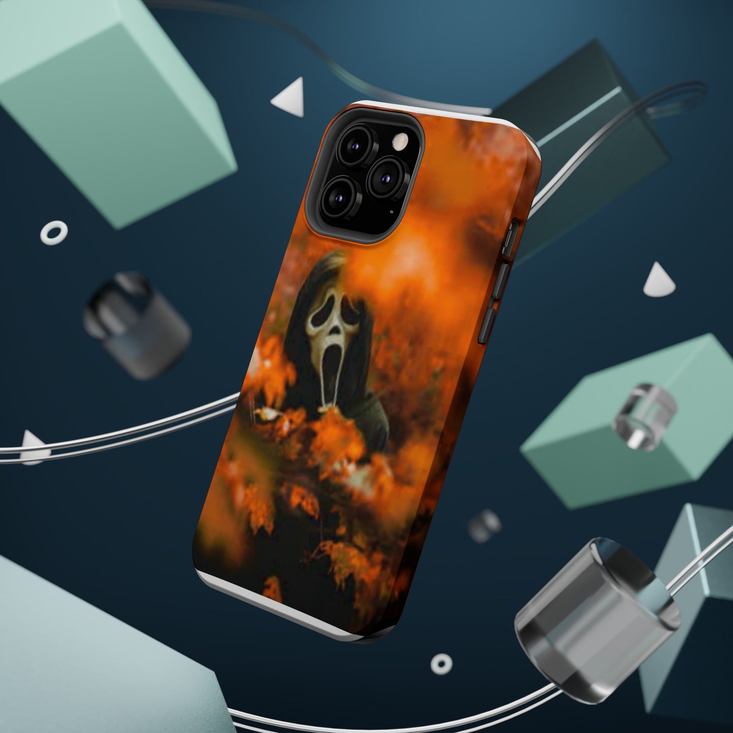 Unique Magnetic Phone Case, Halloween Gift, Horror Design, Protective Cover, Ghost Face Style, Fall Aesthetic