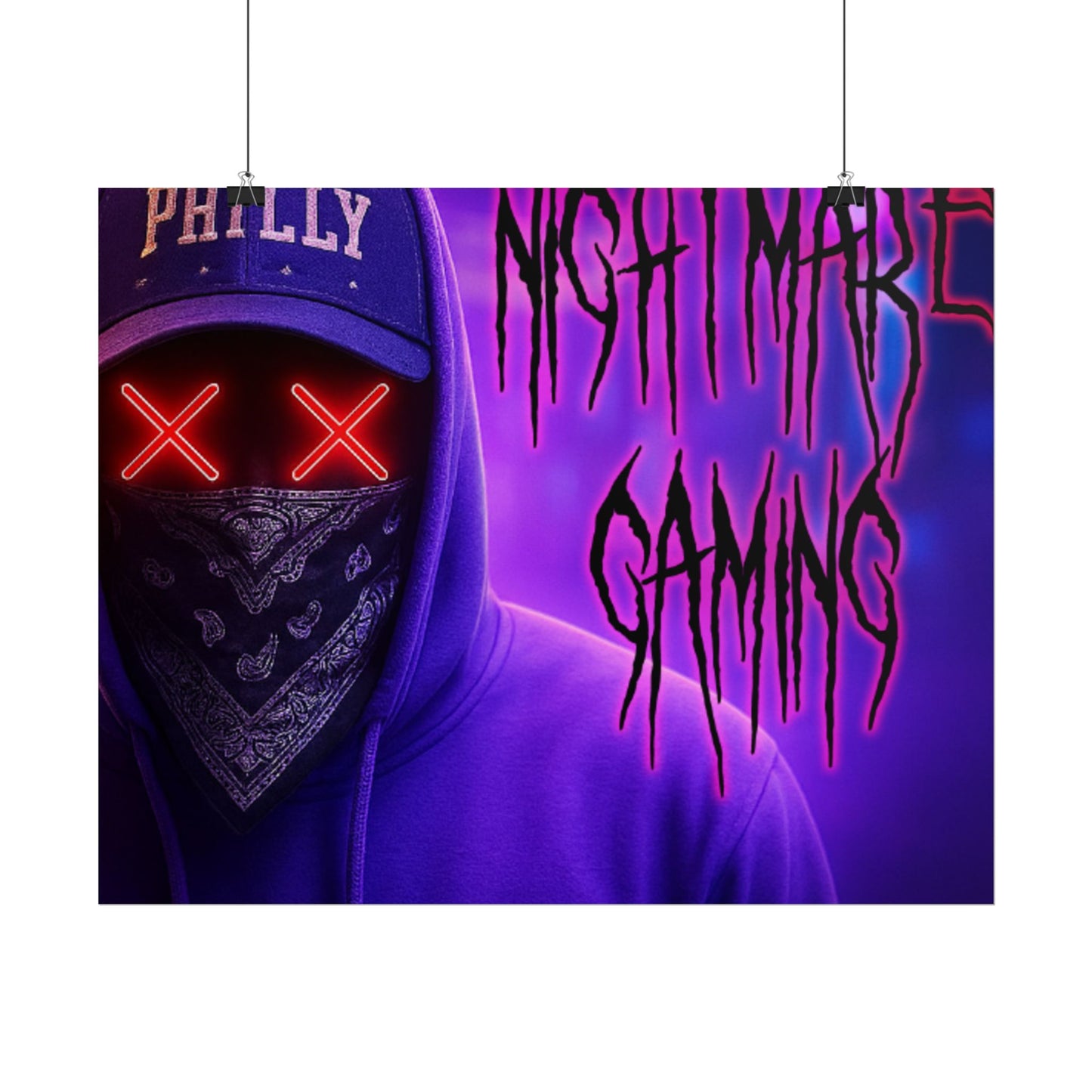 Nightmare Gaming Wall Art, Unique Gaming Decor, Perfect for Gamers, Cyberpunk Style Poster, Gift for E-sport Fans