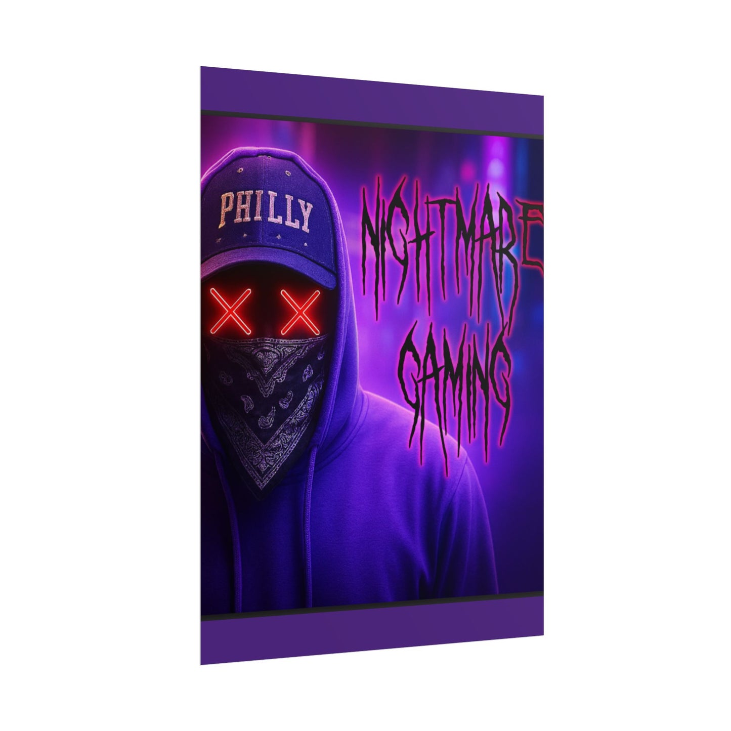 Nightmare Gaming Wall Art, Unique Gaming Decor, Perfect for Gamers, Cyberpunk Style Poster, Gift for E-sport Fans