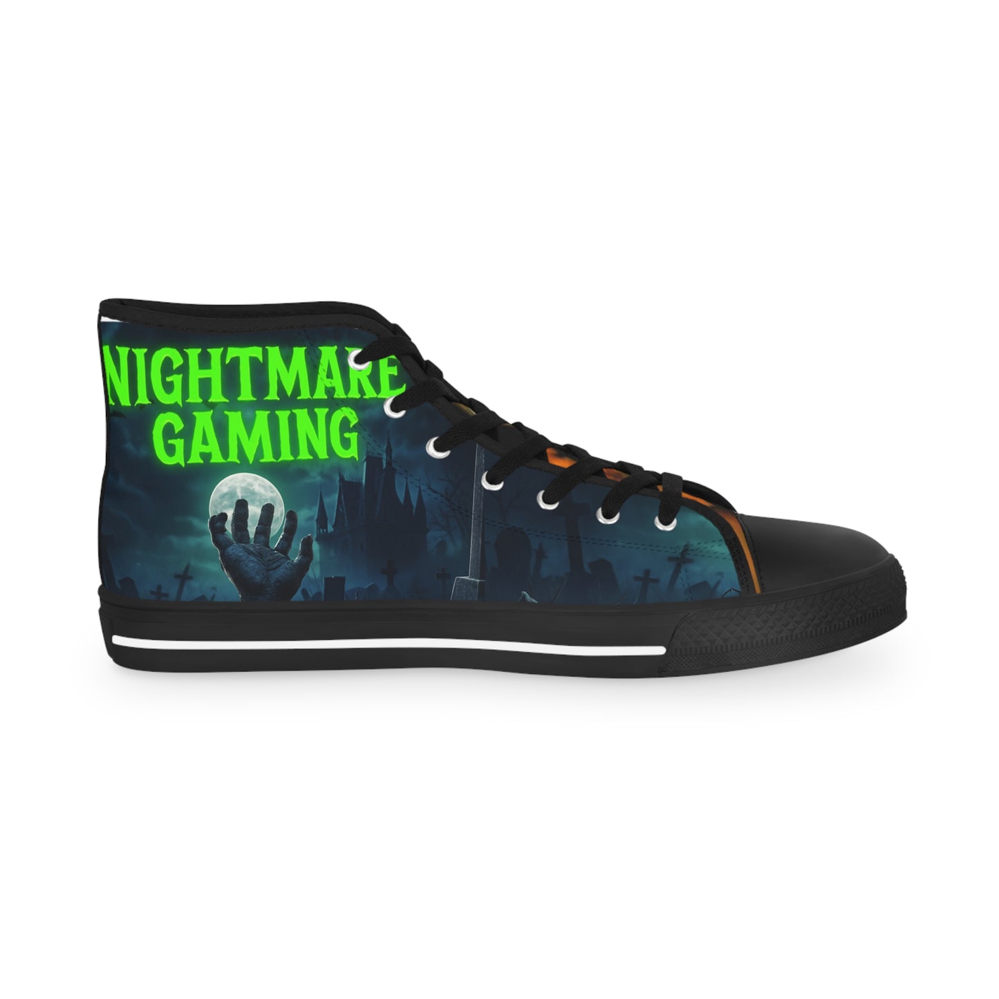 Nightmare Gaming High Top Sneakers | Streetwear, Halloween, Gamer Gift, Unique Footwear, Casual Shoes