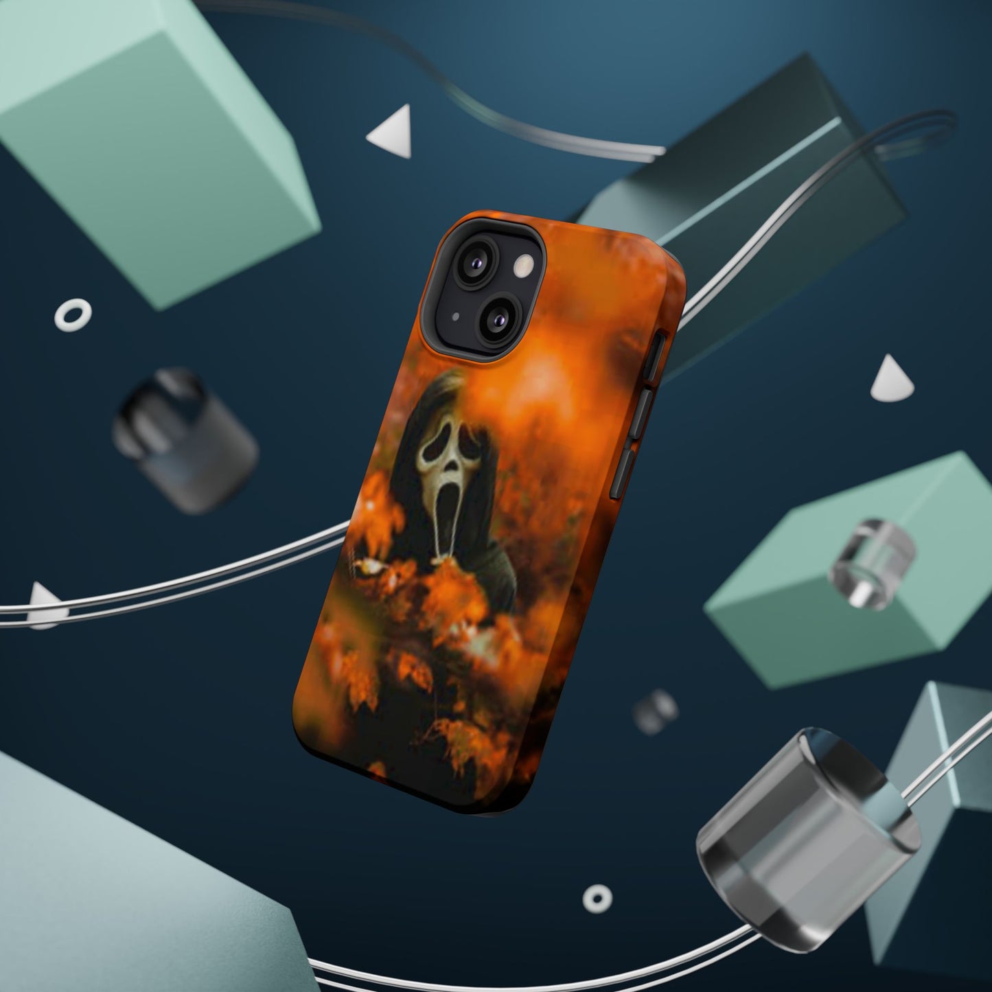 Unique Magnetic Phone Case, Halloween Gift, Horror Design, Protective Cover, Ghost Face Style, Fall Aesthetic