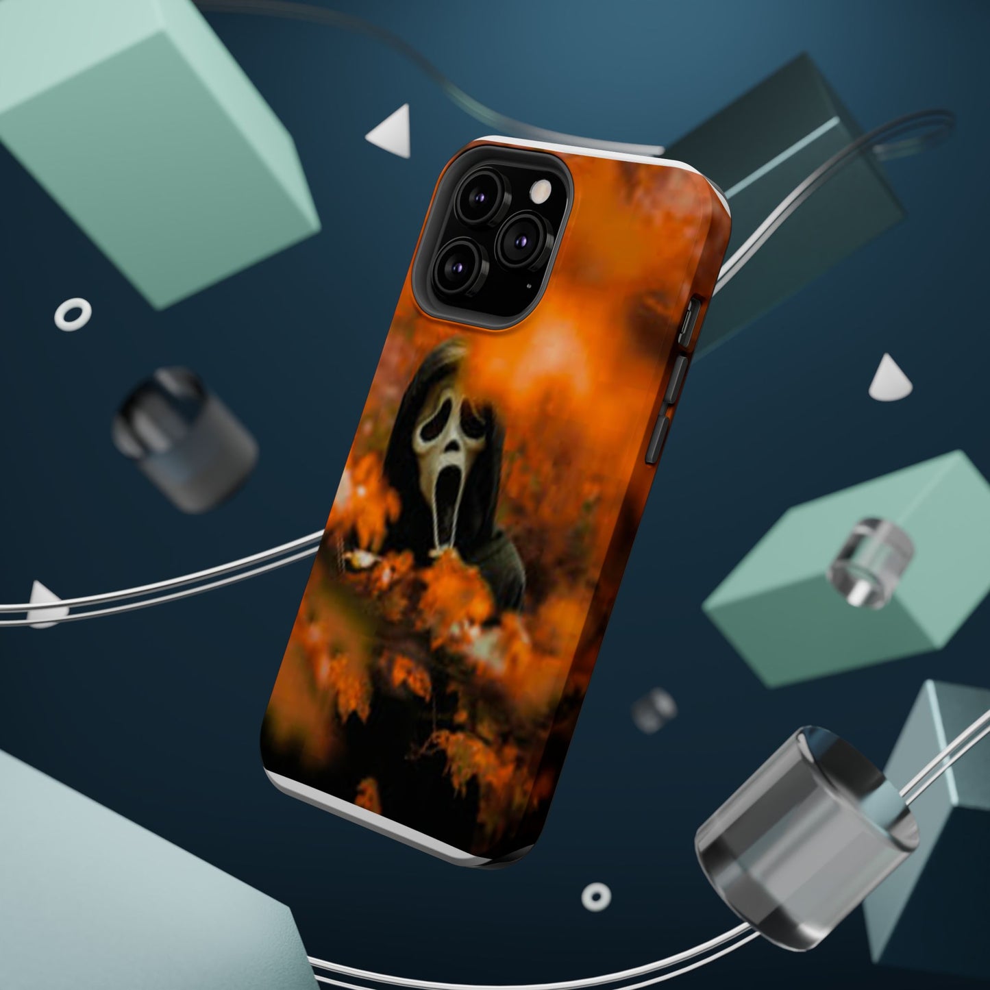 Unique Magnetic Phone Case, Halloween Gift, Horror Design, Protective Cover, Ghost Face Style, Fall Aesthetic