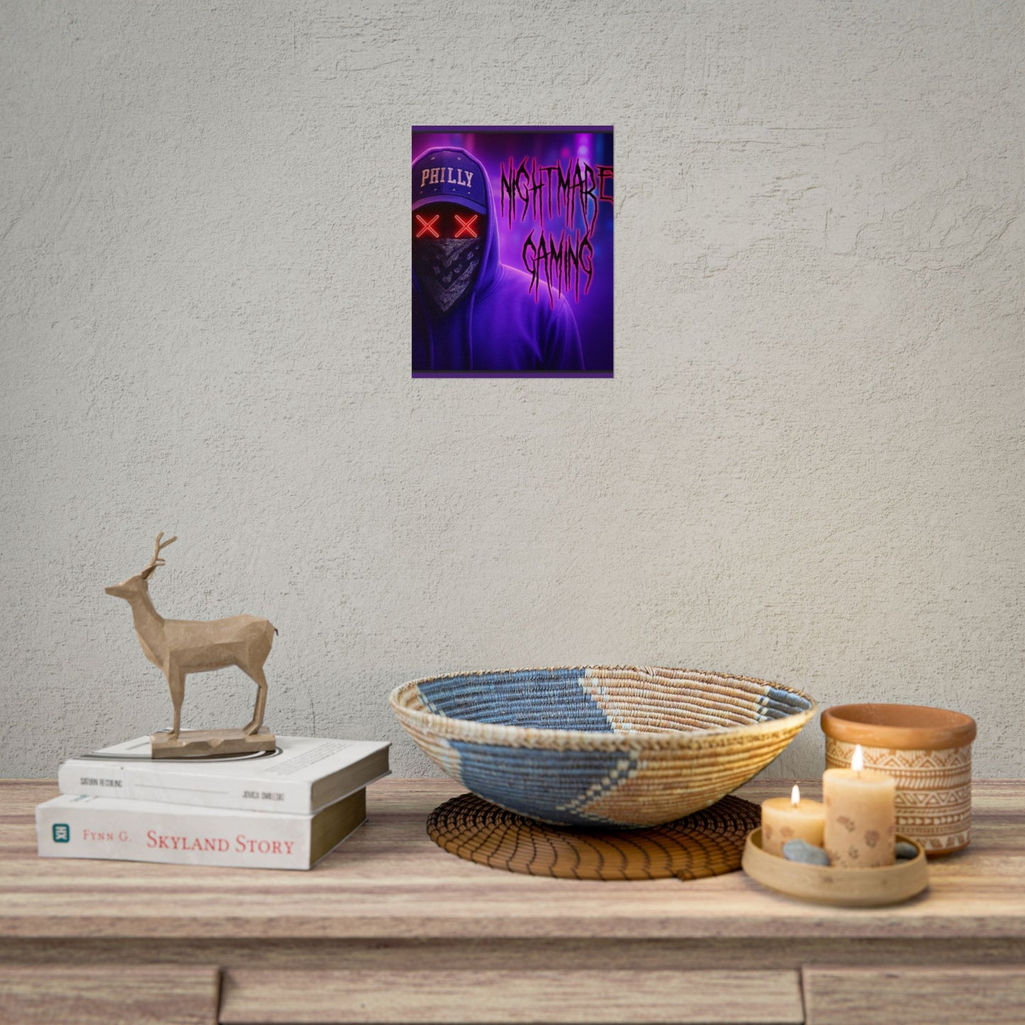 Nightmare Gaming Wall Art, Unique Gaming Decor, Perfect for Gamers, Cyberpunk Style Poster, Gift for E-sport Fans