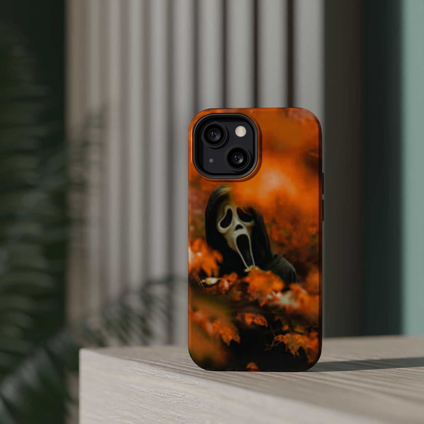 Unique Magnetic Phone Case, Halloween Gift, Horror Design, Protective Cover, Ghost Face Style, Fall Aesthetic
