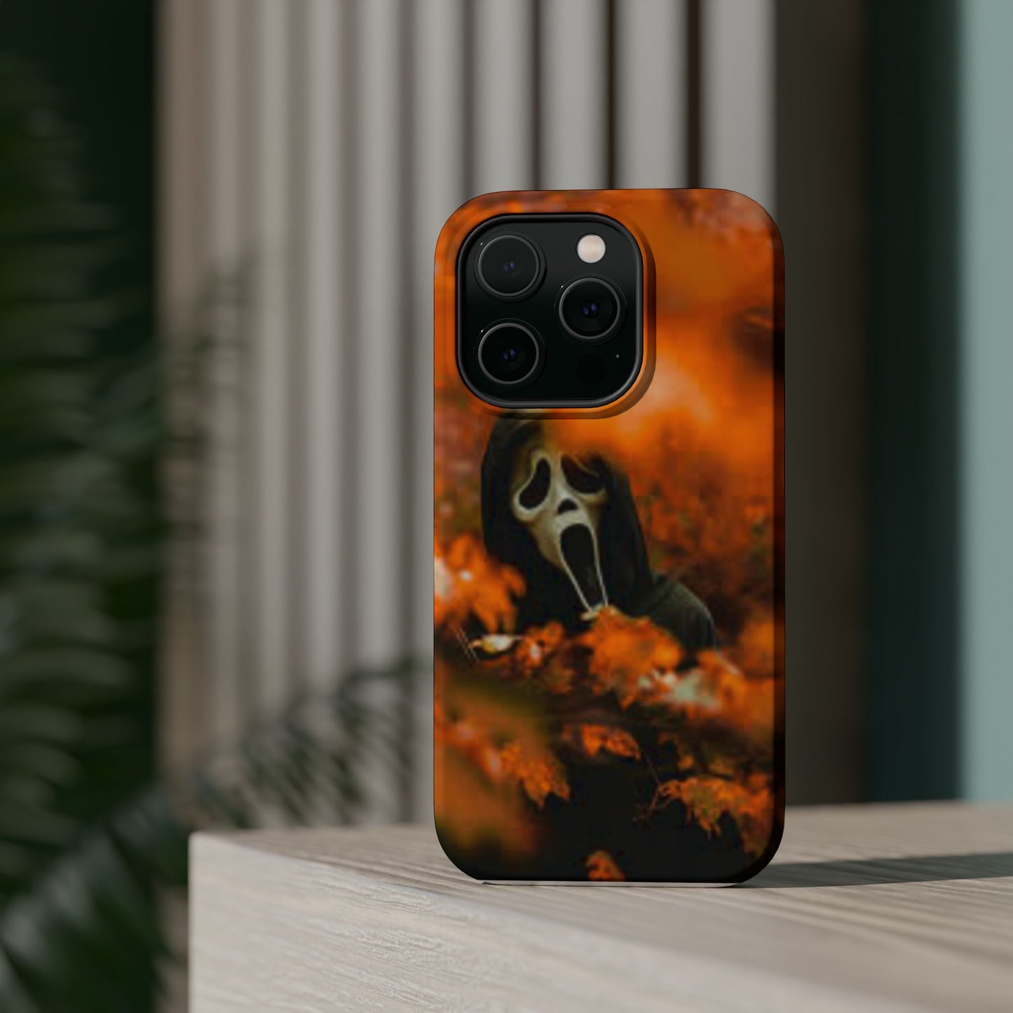 Unique Magnetic Phone Case, Halloween Gift, Horror Design, Protective Cover, Ghost Face Style, Fall Aesthetic
