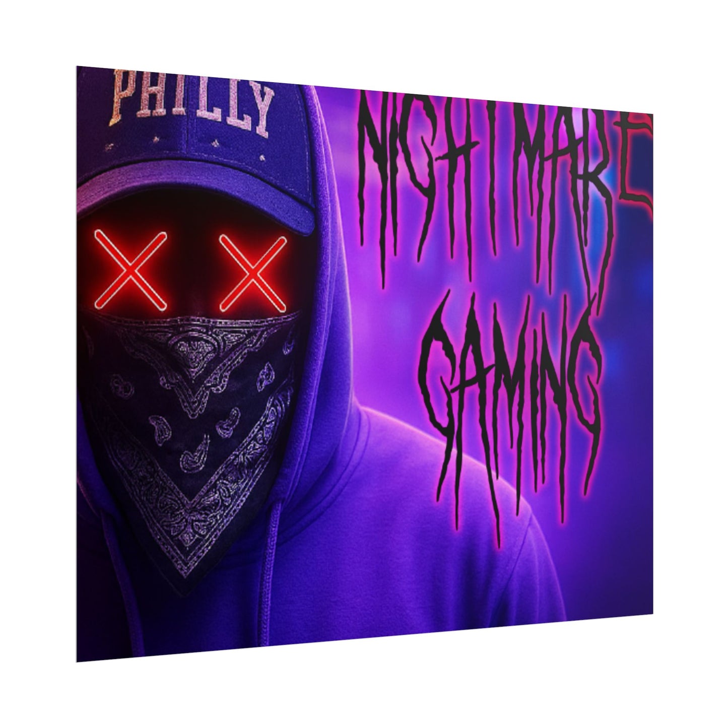 Nightmare Gaming Wall Art, Unique Gaming Decor, Perfect for Gamers, Cyberpunk Style Poster, Gift for E-sport Fans