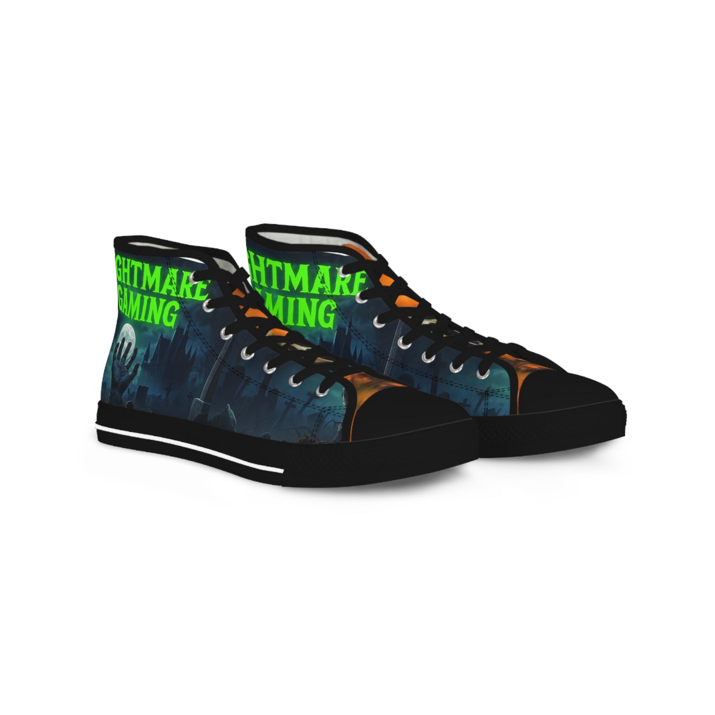 Nightmare Gaming High Top Sneakers | Streetwear, Halloween, Gamer Gift, Unique Footwear, Casual Shoes