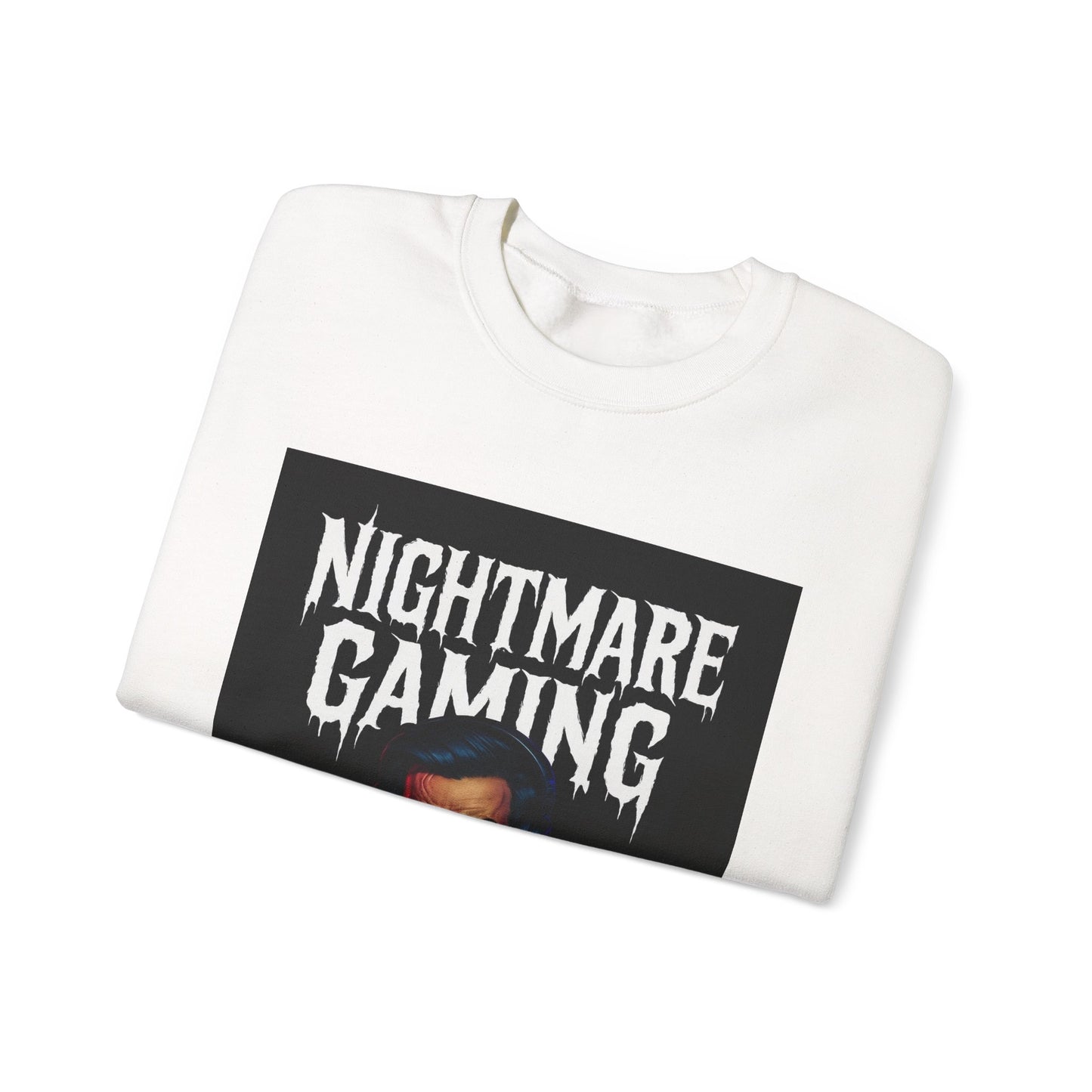 Nightmare Gaming Sweatshirt, Unisex Crewneck, Cozy Gaming Wear, Gift for Gamers, Halloween Apparel, Casual Hoodie Alternative