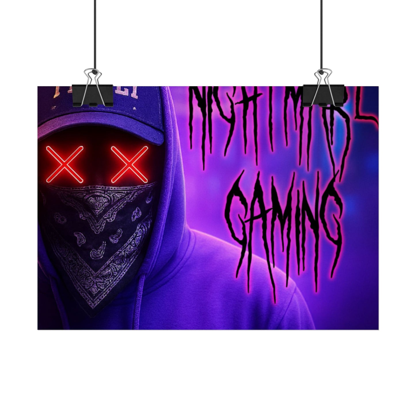 Nightmare Gaming Wall Art, Unique Gaming Decor, Perfect for Gamers, Cyberpunk Style Poster, Gift for E-sport Fans