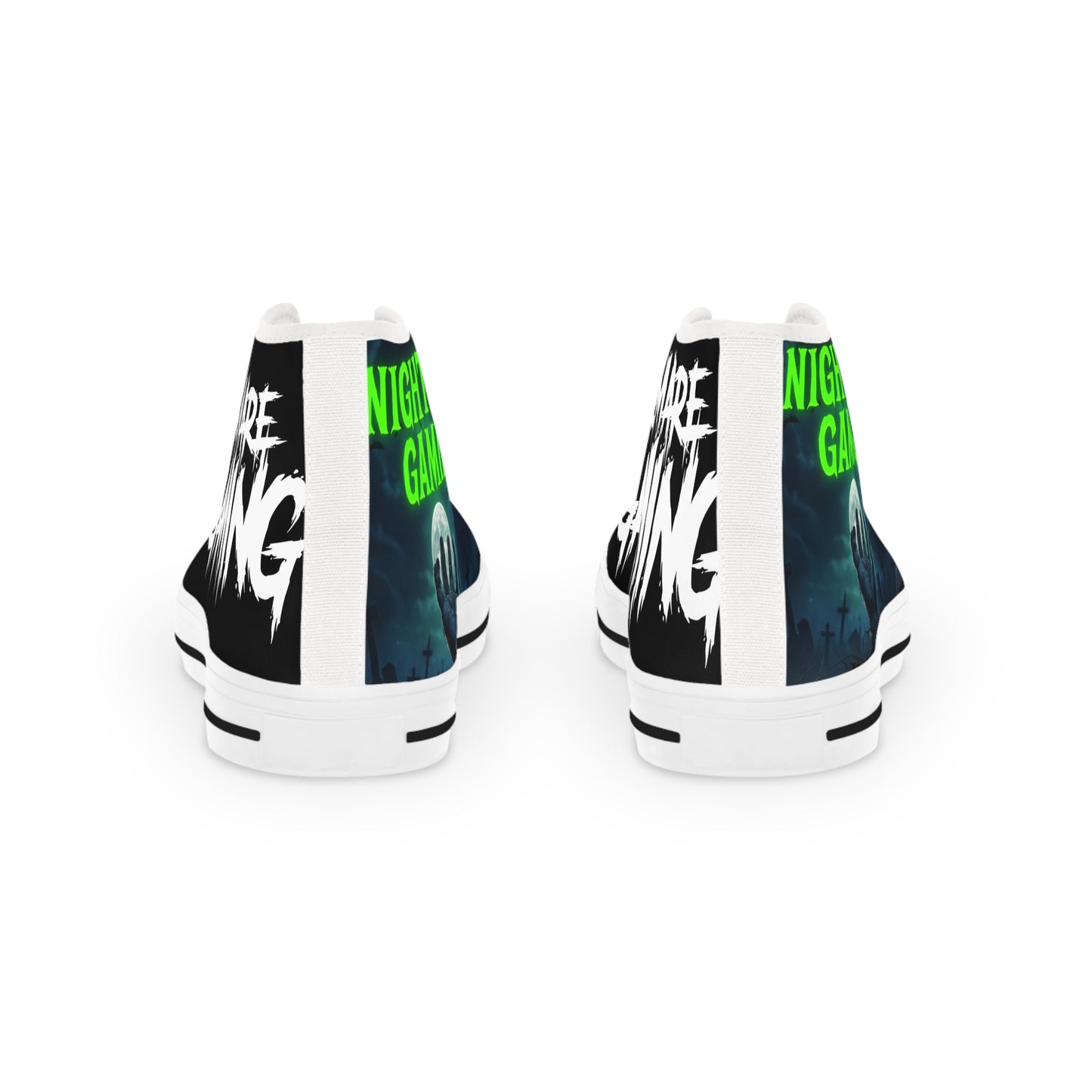 Nightmare Gaming High Top Sneakers | Streetwear, Halloween, Gamer Gift, Unique Footwear, Casual Shoes