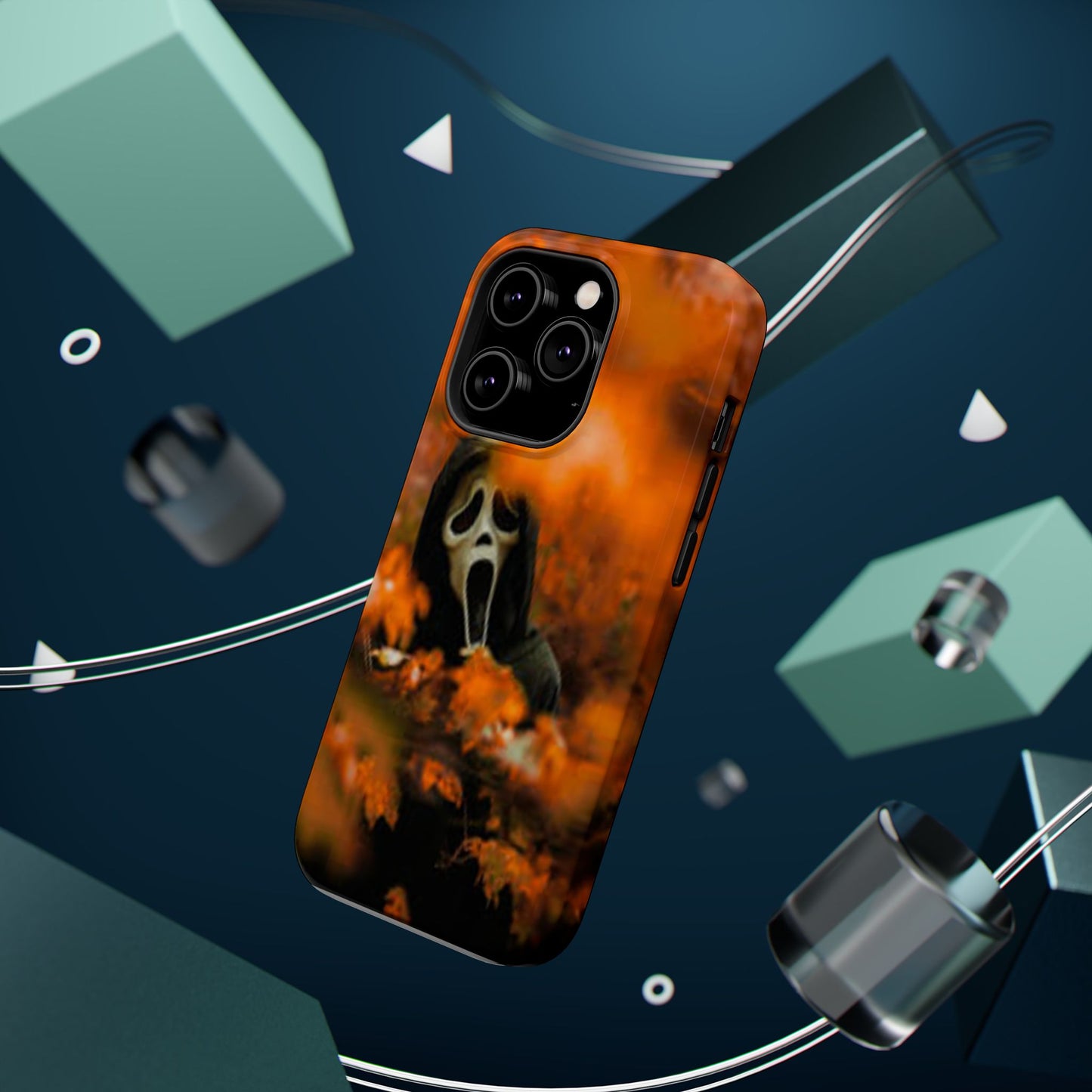 Unique Magnetic Phone Case, Halloween Gift, Horror Design, Protective Cover, Ghost Face Style, Fall Aesthetic