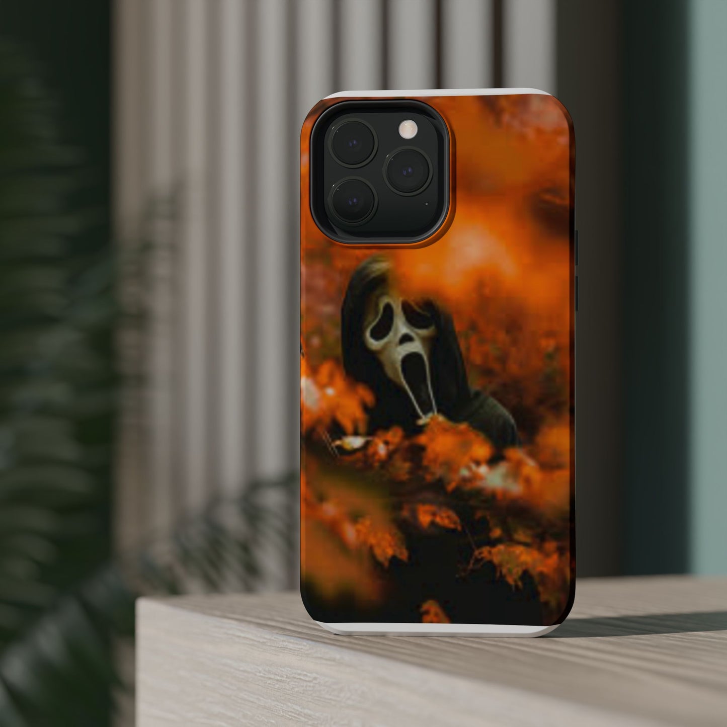 Unique Magnetic Phone Case, Halloween Gift, Horror Design, Protective Cover, Ghost Face Style, Fall Aesthetic